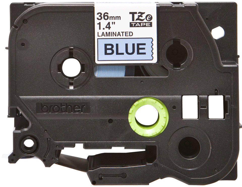 Brother TZe561 original etikettape, svart på blå, 36 mm 2